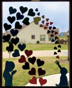 Window Drawing Hearts Heart & Silhouette Window Art - Living a Heartfull Life